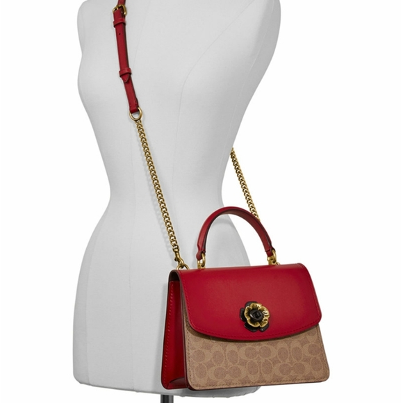 COACH Coated Canvas Signature Parker Handle Bag - Picture 2 of 6